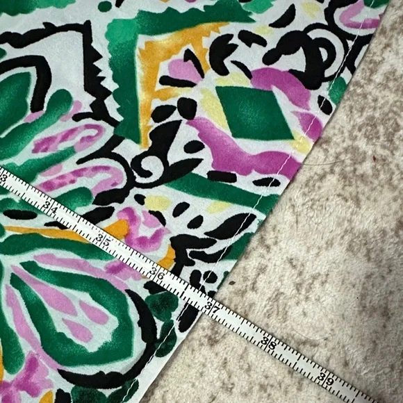 SHEIN Green and Pink Patterned Midi Dress - Picture 5 of 6